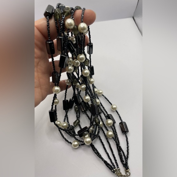 3 for $30 Vintage Artisan Long Multi Strand Beaded and Faux Pearl Necklace - Picture 2 of 4